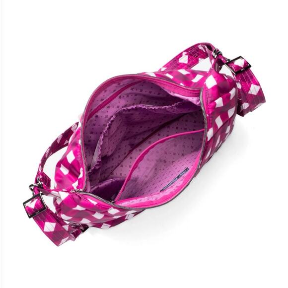 Lug Zipliner 2 Convertible Hobo Bag NWOT mustard gingham Disney bag $90 retail - Picture 4 of 8